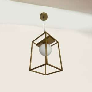 gold-frame-pendant-light